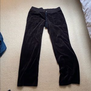 Authentic Juicy Couture Black Velour Bootcut Pants